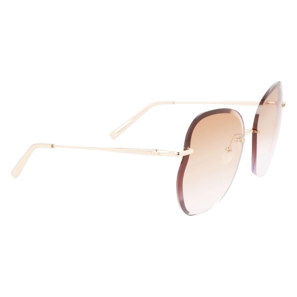 Longchamp Gold Metal Sunglasses Longchamp