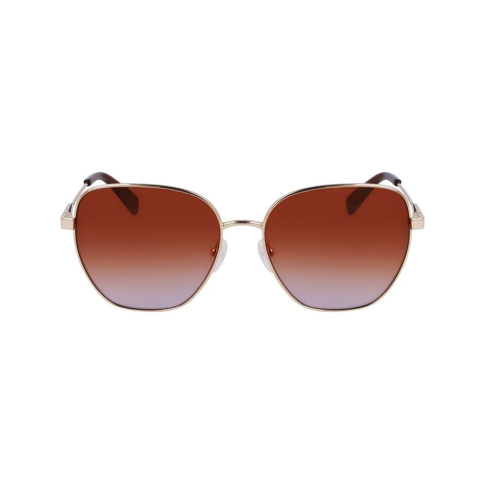 Longchamp Gold Metal Sunglasses Longchamp