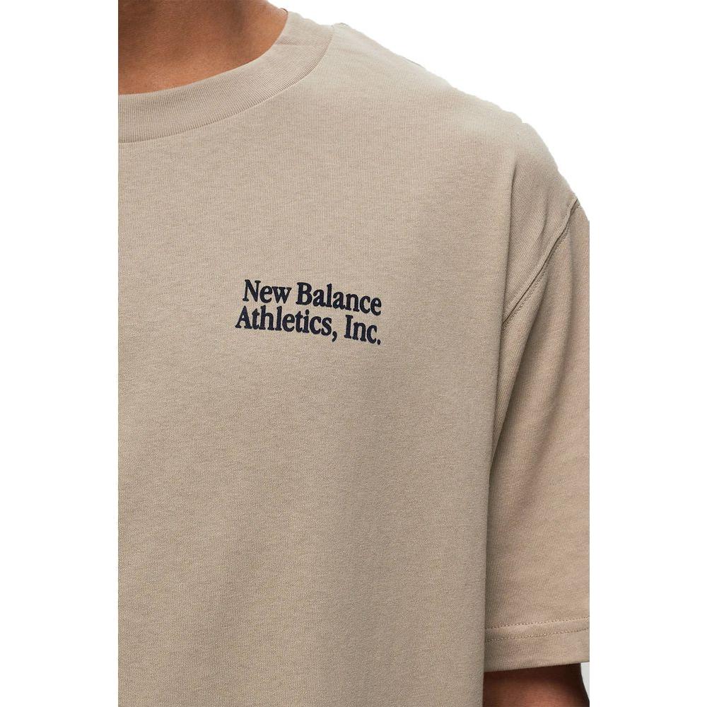 New Balance Beige Cotton T-Shirt New Balance