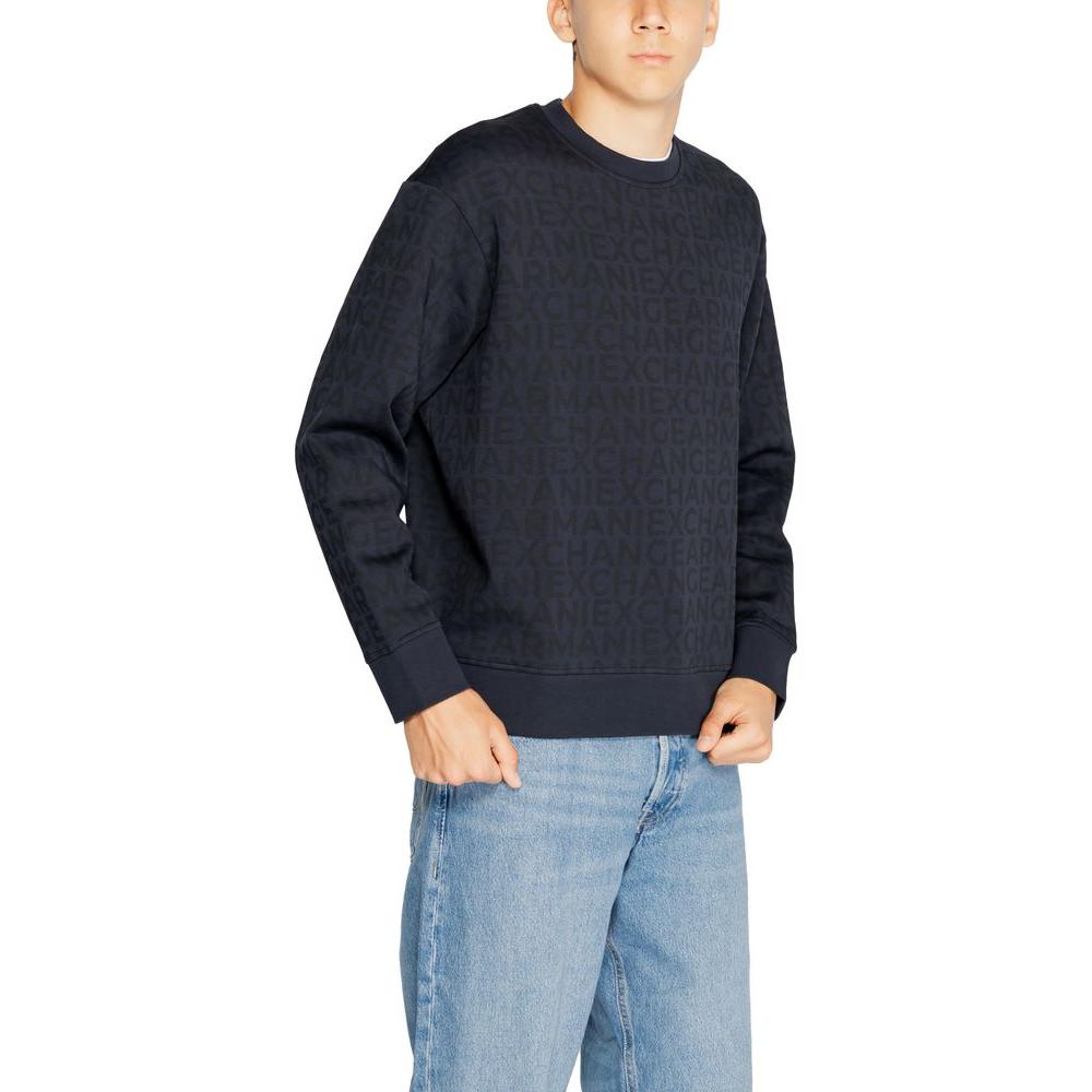 Armani Exchange Blue Cotton Sweater Armani Exchange