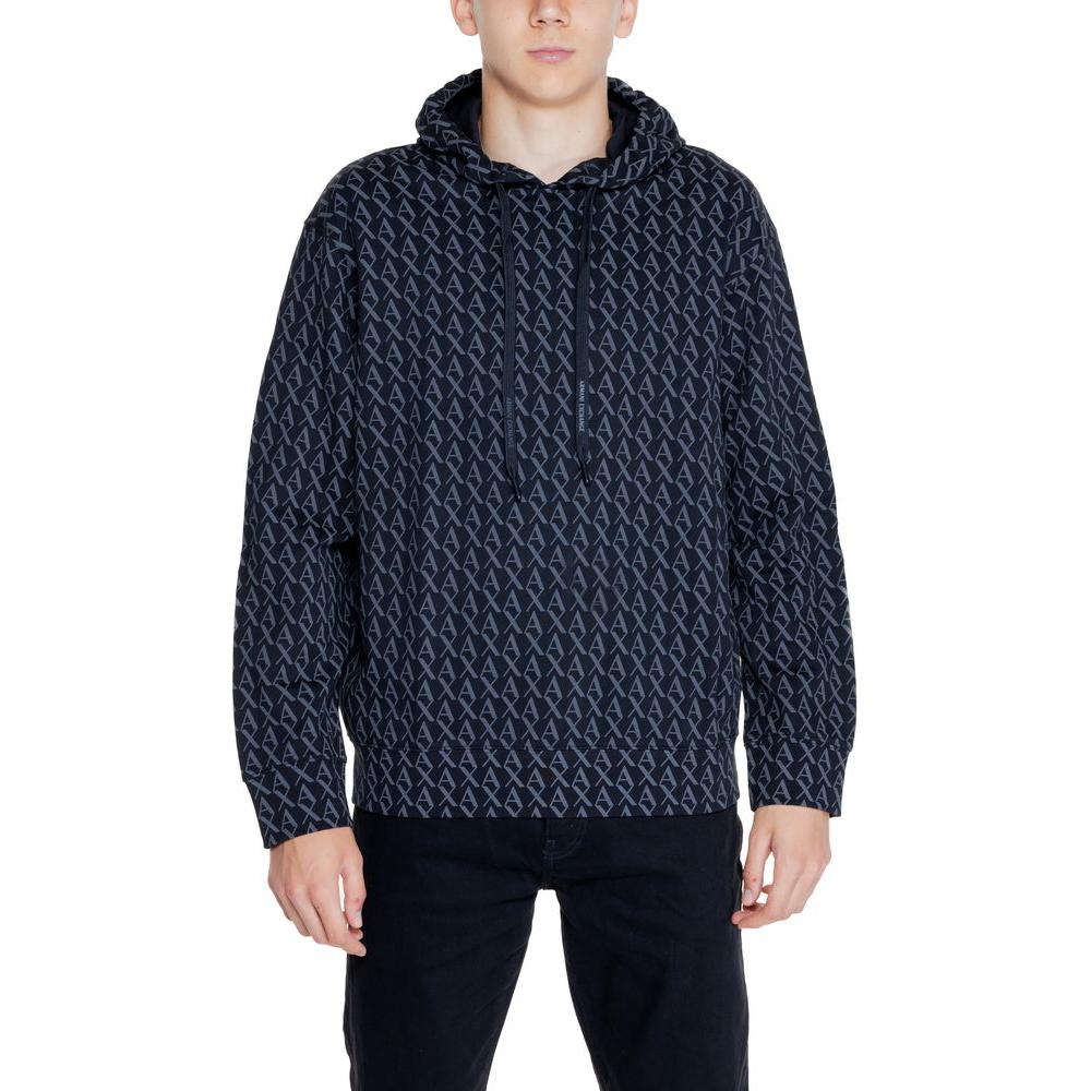 Armani Exchange Black Cotton Sweater Armani Exchange