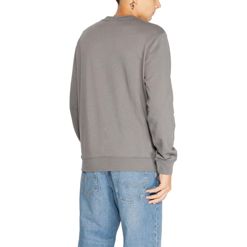 Hugo Boss Gray Cotton Sweater Hugo Boss