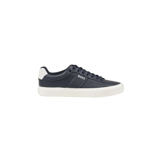 Hugo Boss Blue Leather Sneaker Hugo Boss