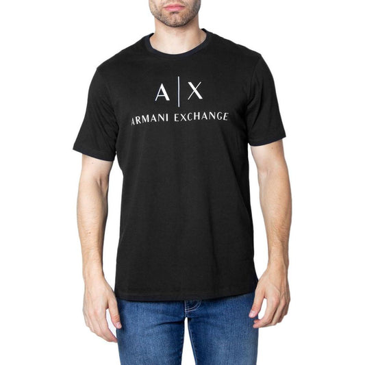 Armani Exchange Black Cotton T-Shirt Armani Exchange