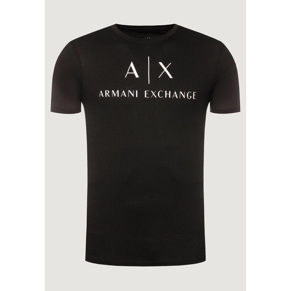 Armani Exchange Black Cotton T-Shirt Armani Exchange