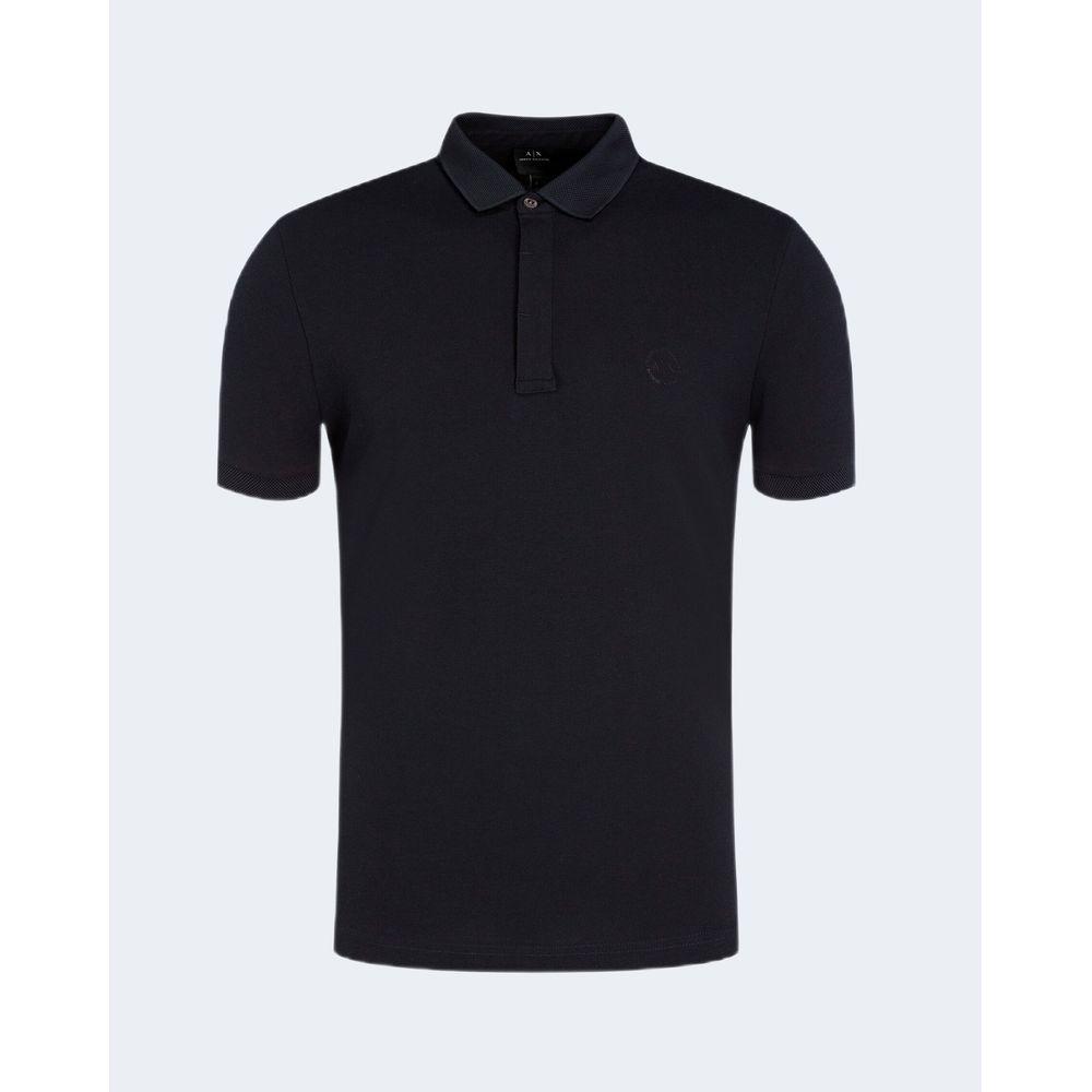 Armani Exchange Blue Cotton Polo Shirt Armani Exchange