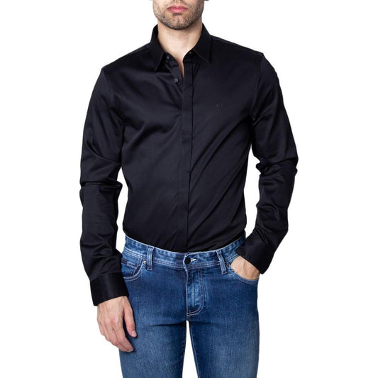 Armani Exchange Black Cotton Shirt Armani Exchange