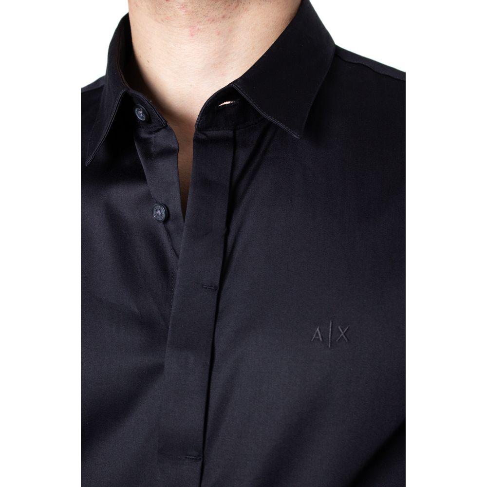 Armani Exchange Black Cotton Shirt Armani Exchange