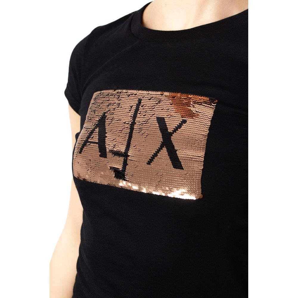 Armani Exchange Black Cotton Tops & T-Shirt Armani Exchange