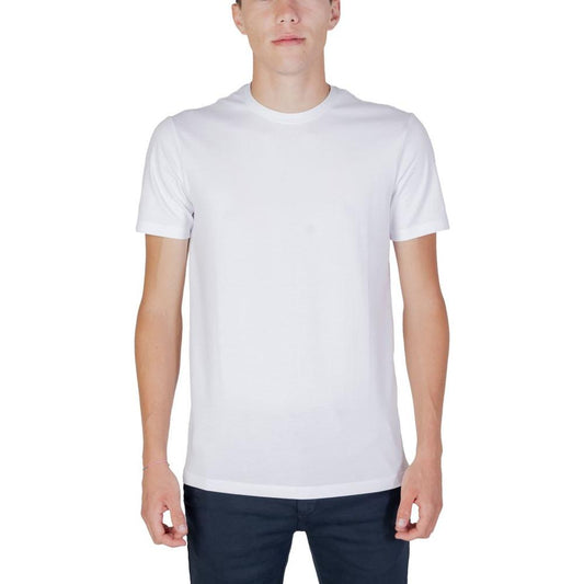 Armani Exchange White Cotton T-Shirt Armani Exchange