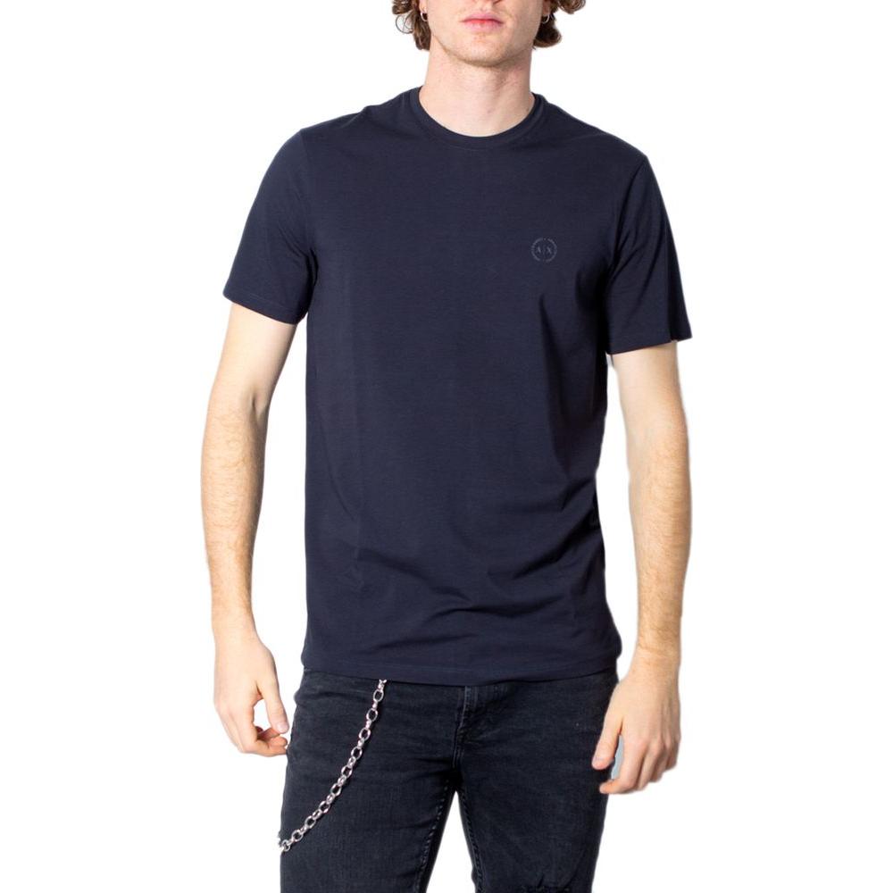 Armani Exchange Blue Cotton T-Shirt Armani Exchange