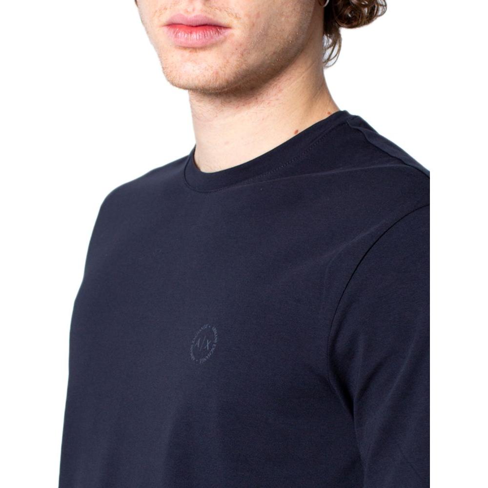 Armani Exchange Blue Cotton T-Shirt Armani Exchange