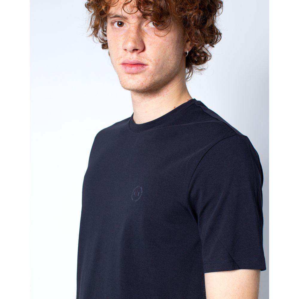 Armani Exchange Blue Cotton T-Shirt Armani Exchange