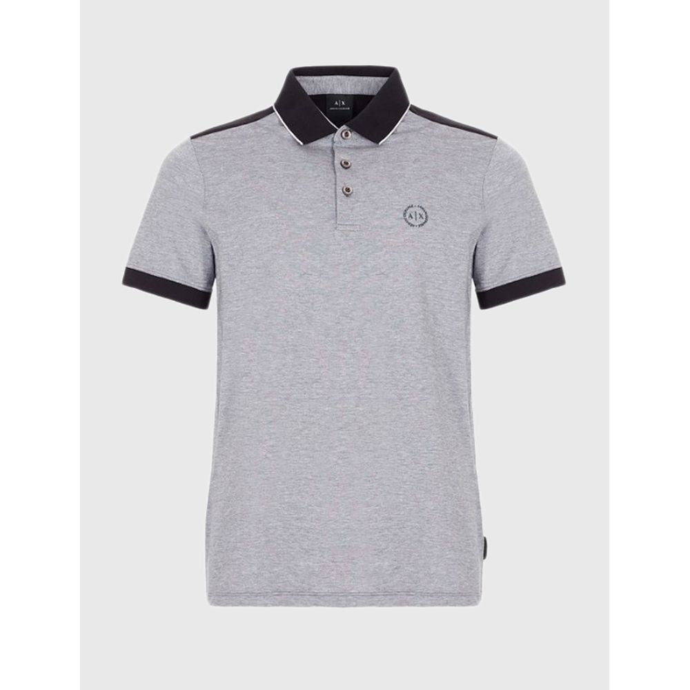 Armani Exchange Black Cotton Polo Shirt Armani Exchange