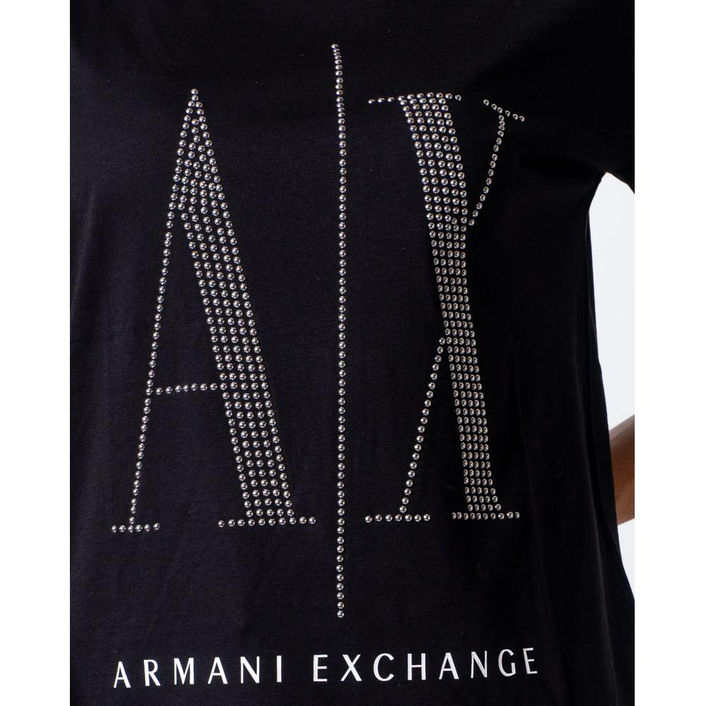 Armani Exchange Black Cotton Tops & T-Shirt Armani Exchange