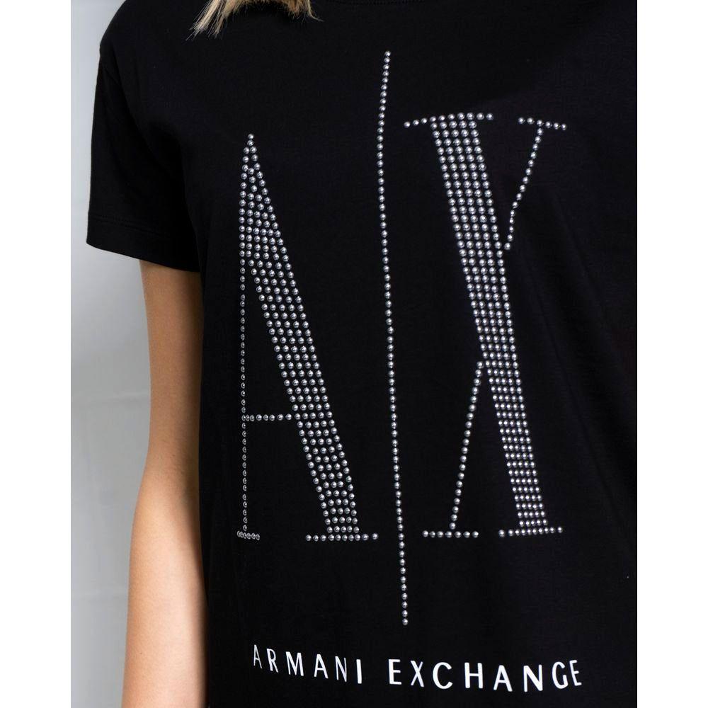 Armani Exchange Black Cotton Tops & T-Shirt Armani Exchange