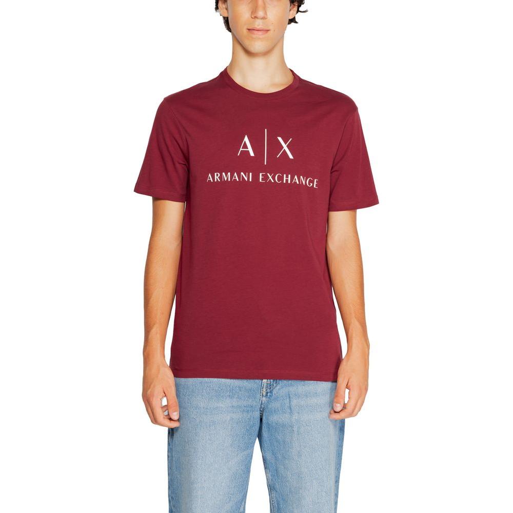 Armani Exchange Bordeaux Cotton T-Shirt Armani Exchange