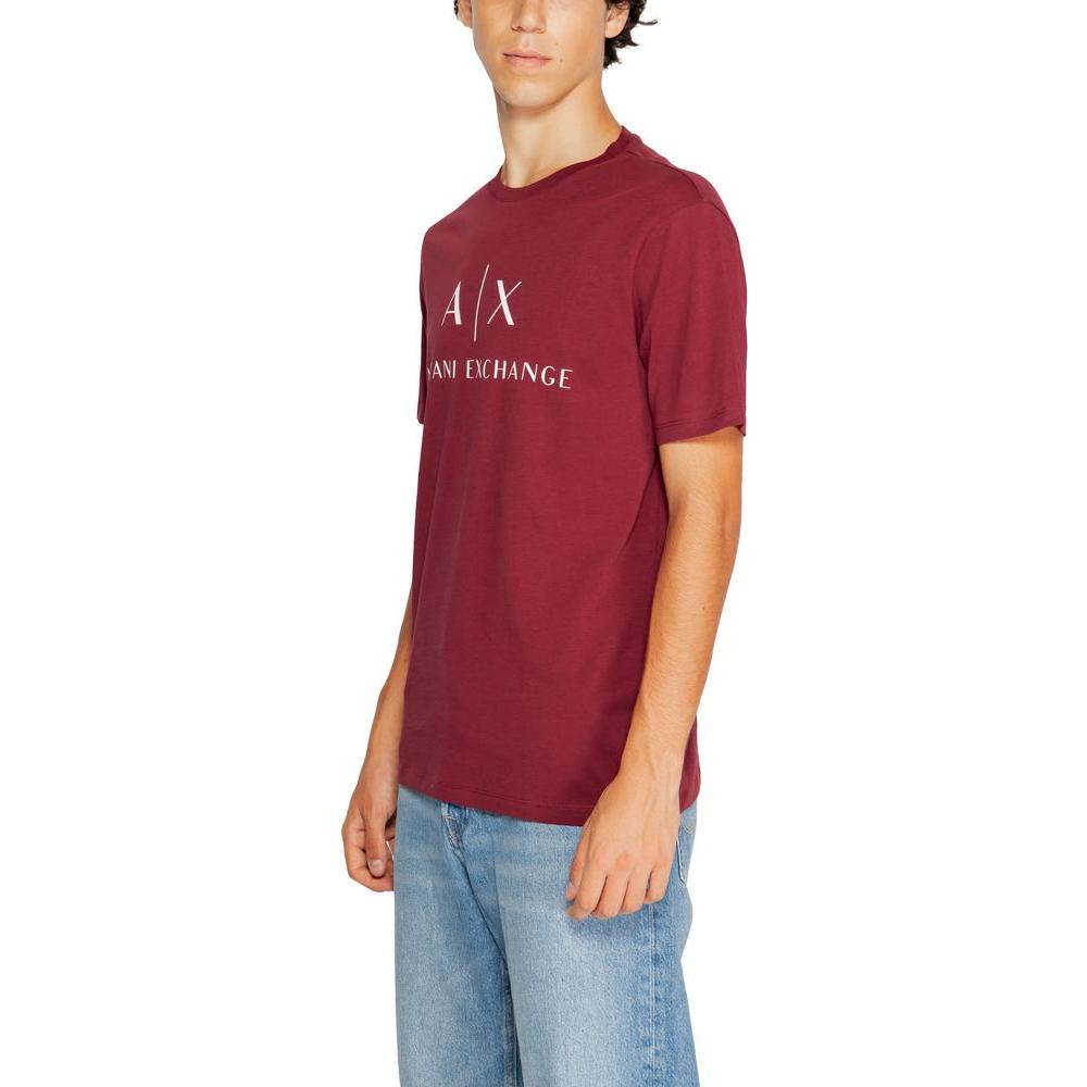 Armani Exchange Bordeaux Cotton T-Shirt Armani Exchange