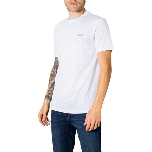 Armani Exchange White Cotton T-Shirt Armani Exchange