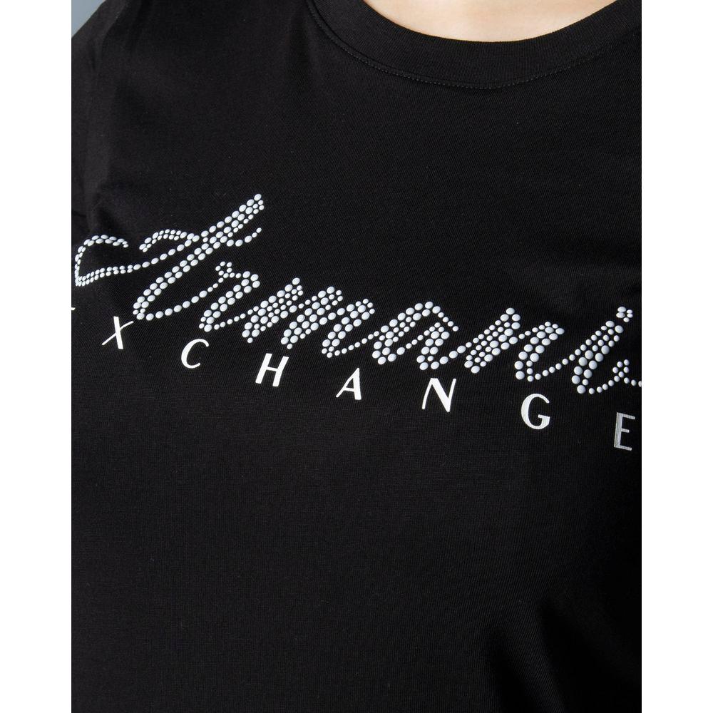 Armani Exchange Black Cotton Tops & T-Shirt Armani Exchange