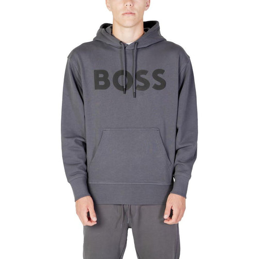 Hugo Boss Gray Cotton Sweater Hugo Boss