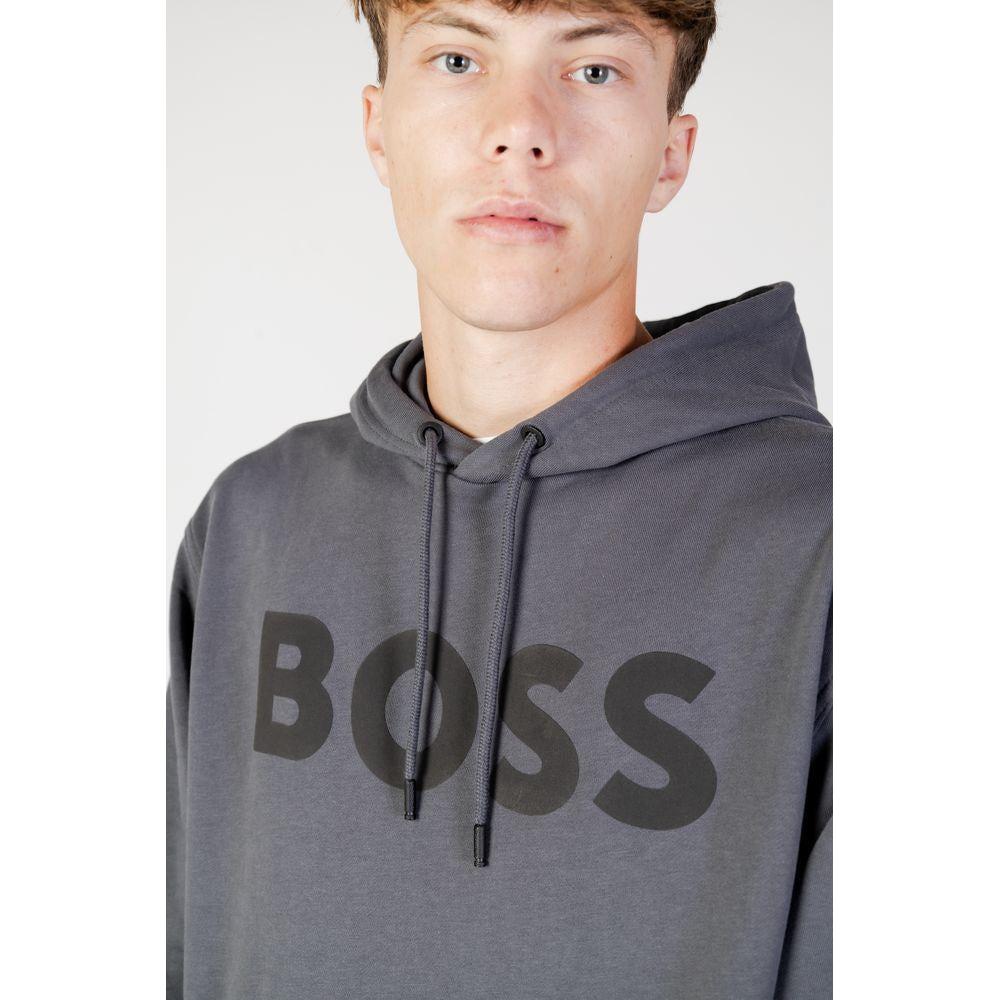 Hugo Boss Gray Cotton Sweater Hugo Boss