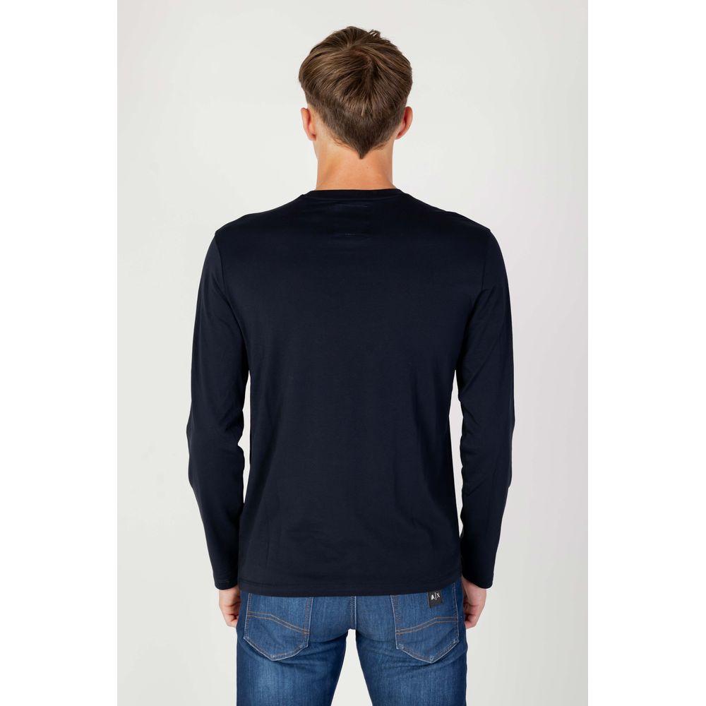 Armani Exchange Blue Cotton T-Shirt Armani Exchange