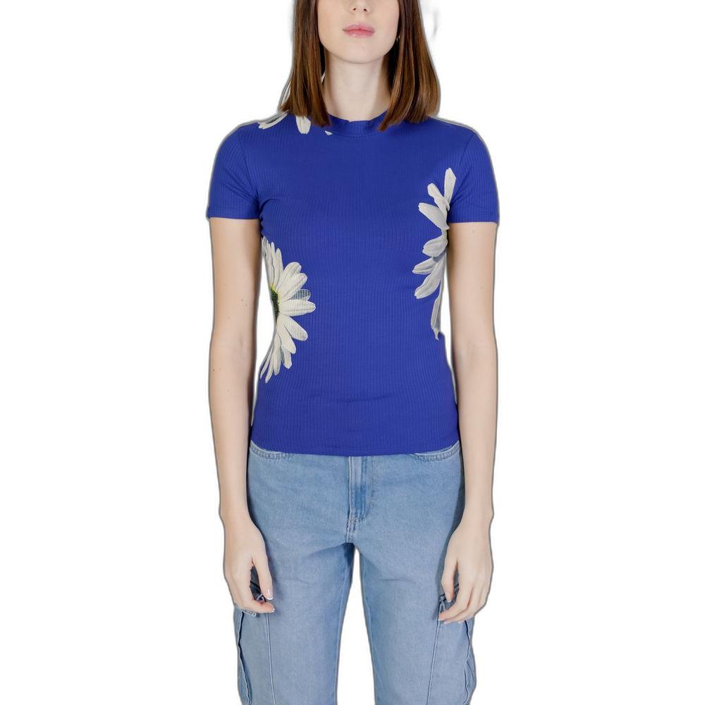 Desigual Blue Viscose Tops & T-Shirt Desigual