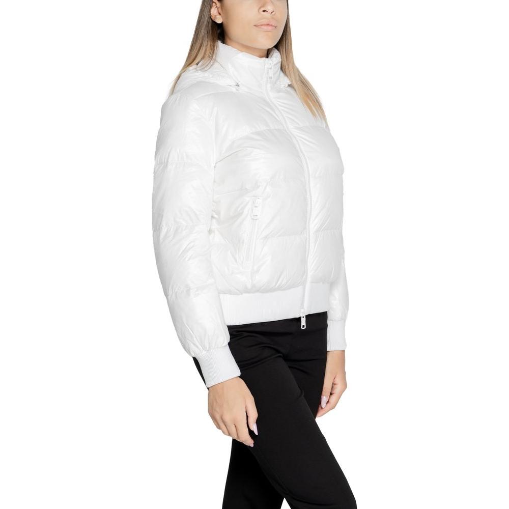 Armani Exchange White Polyamide Jackets & Coat Armani Exchange