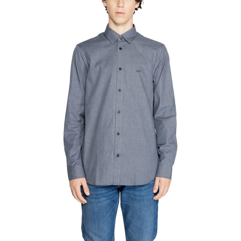 Armani Exchange Blue Cotton Shirt Armani Exchange