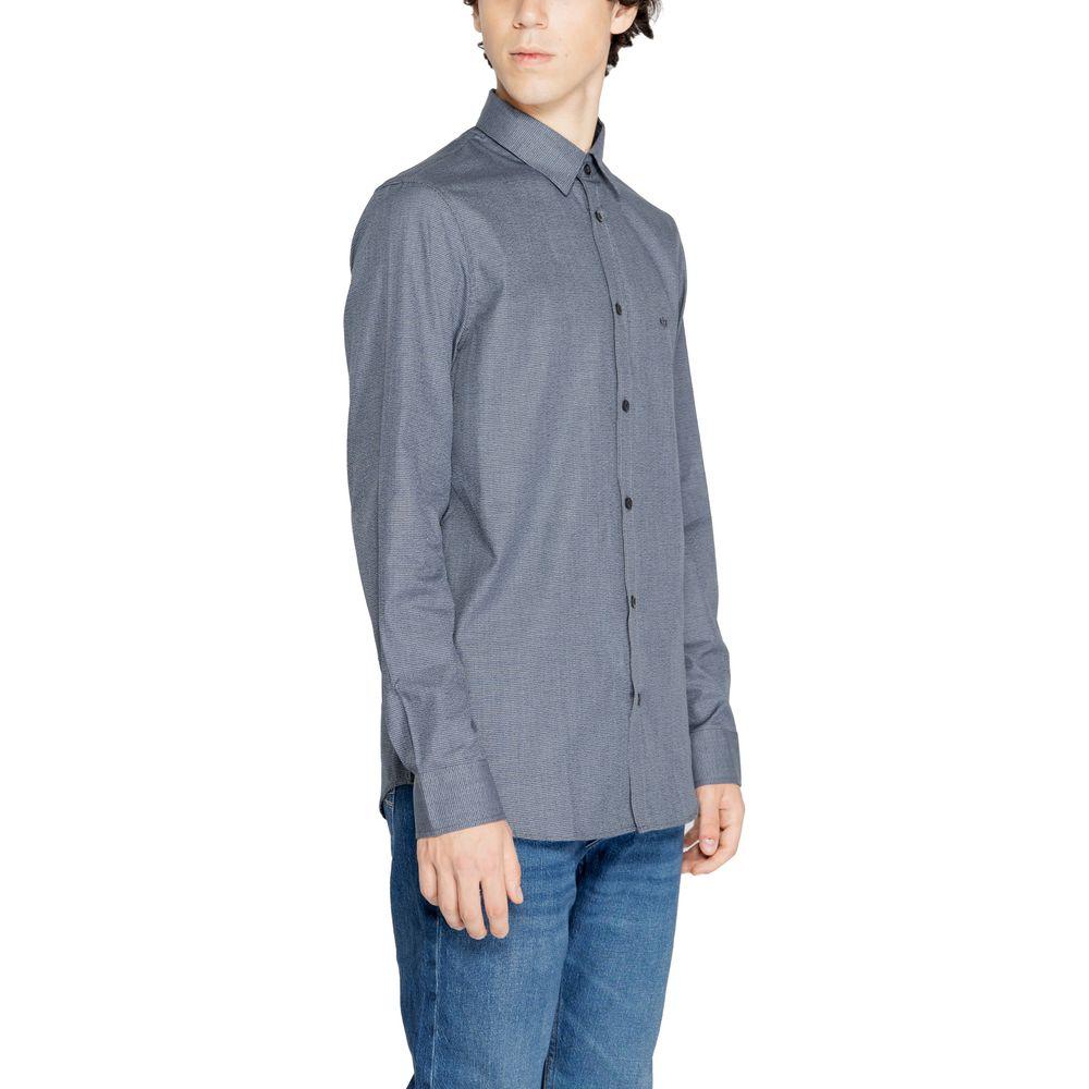 Armani Exchange Blue Cotton Shirt Armani Exchange