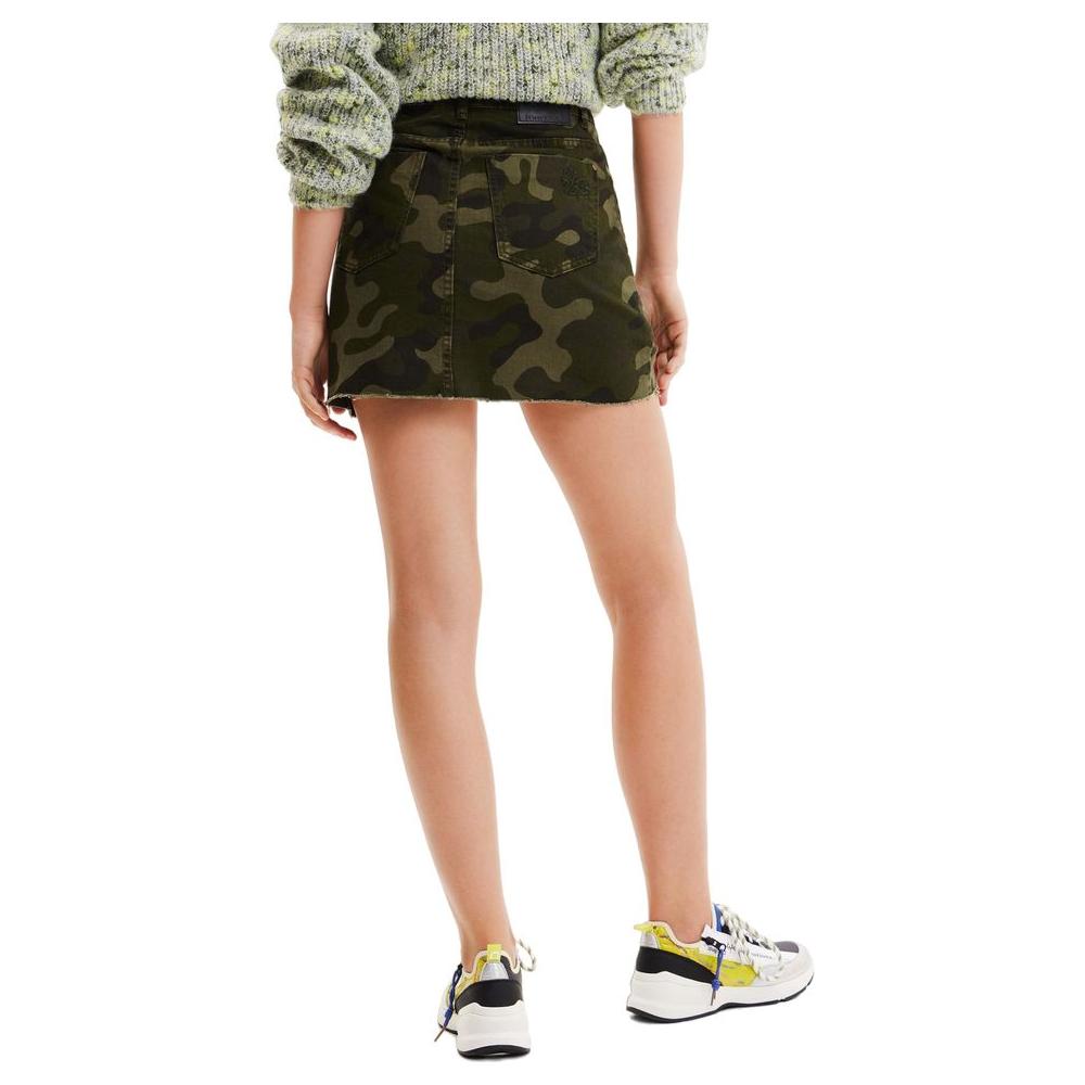 Desigual Army Cotton Skirt Desigual