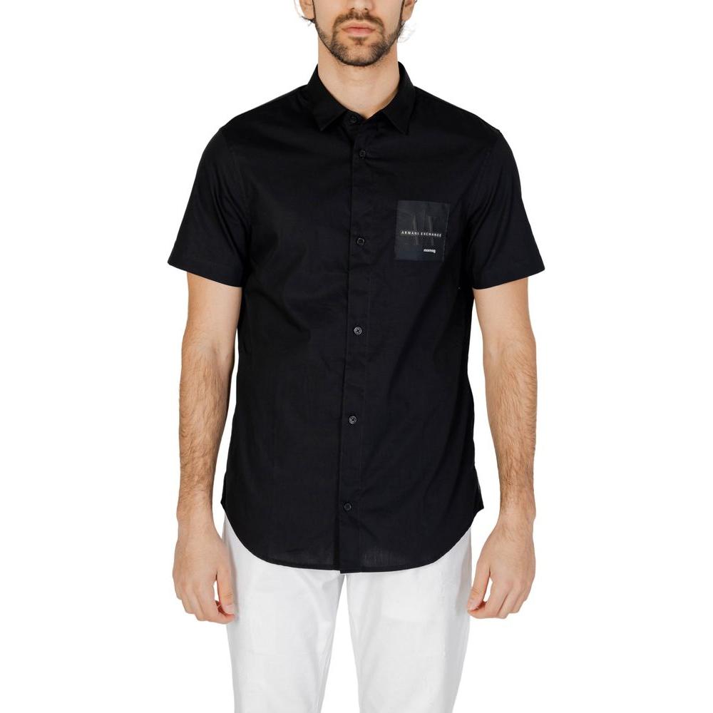 Armani Exchange Black Cotton Shirt Armani Exchange