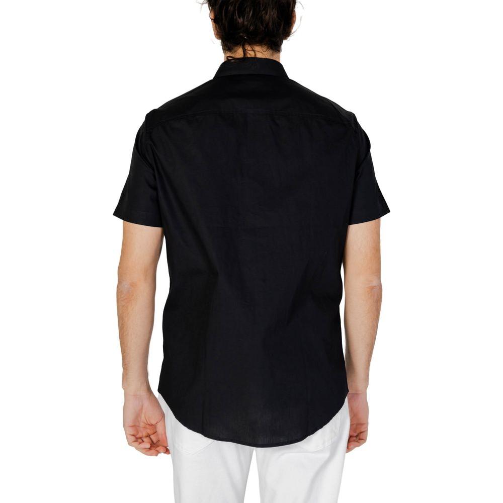 Armani Exchange Black Cotton Shirt Armani Exchange