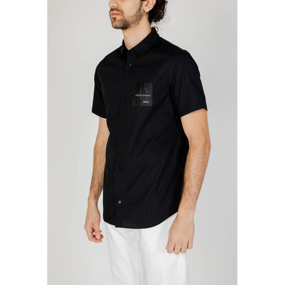 Armani Exchange Black Cotton Shirt Armani Exchange