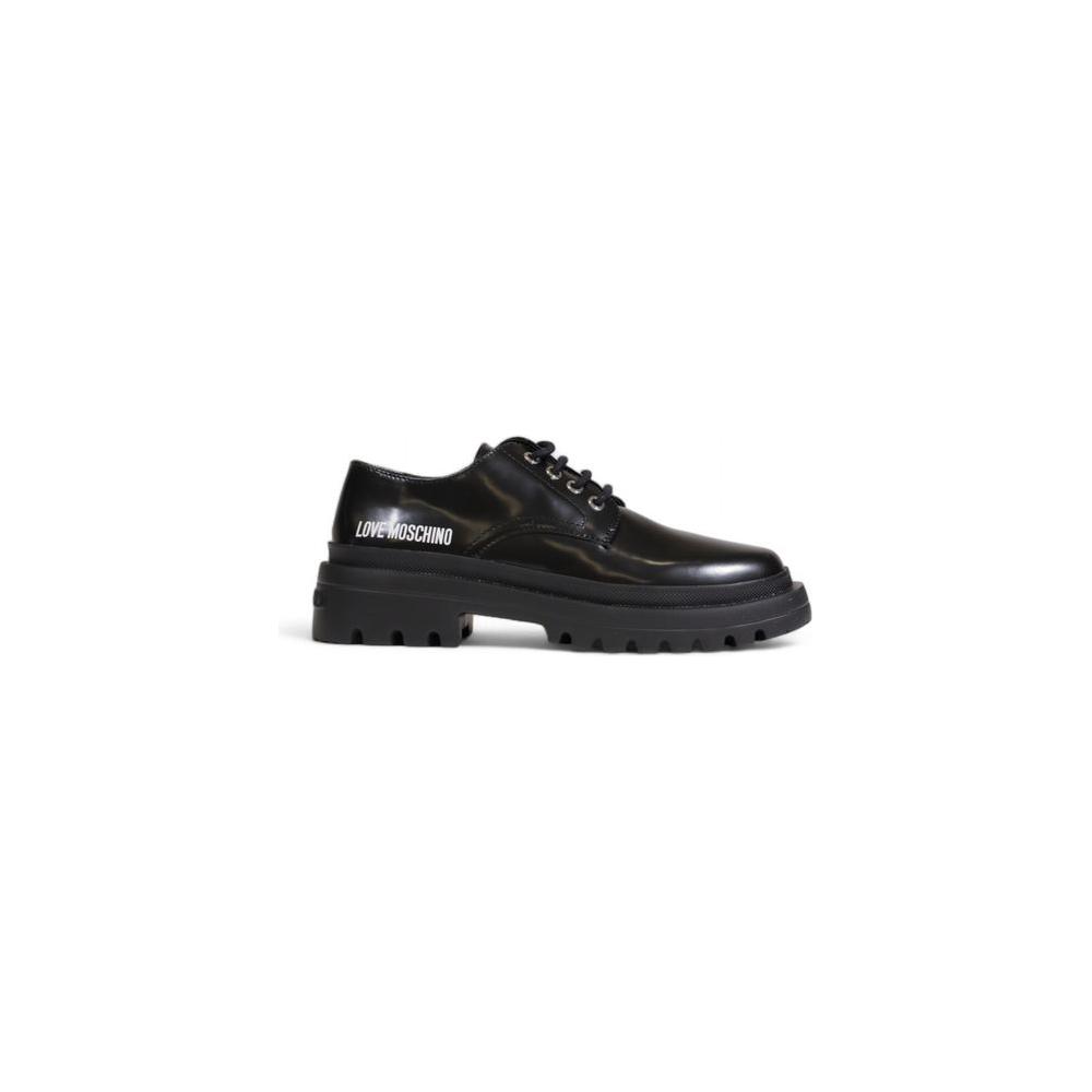 Love Moschino Black Polyethylene Flat Shoe Love Moschino