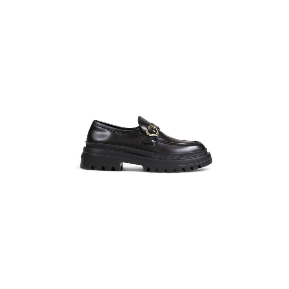 Love Moschino Black Polyethylene Flat Shoe Love Moschino