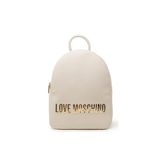 Love Moschino Beige Polyethylene Backpack Love Moschino