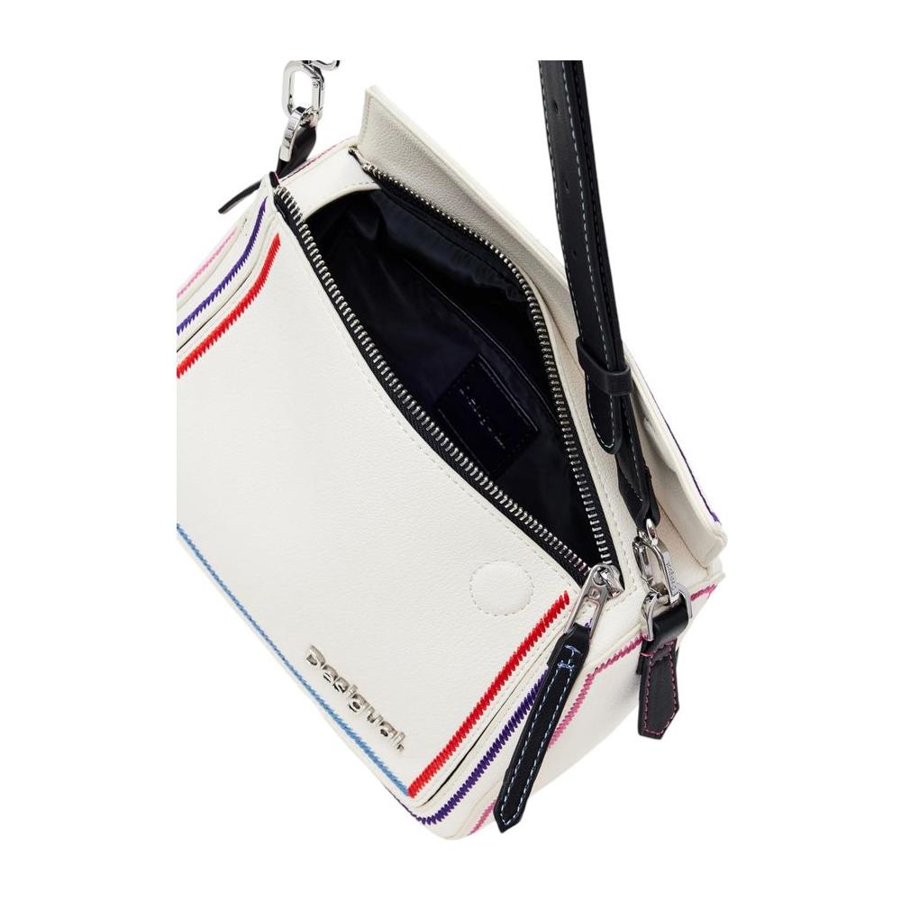 Desigual Cream Polyethylene Handbag Desigual