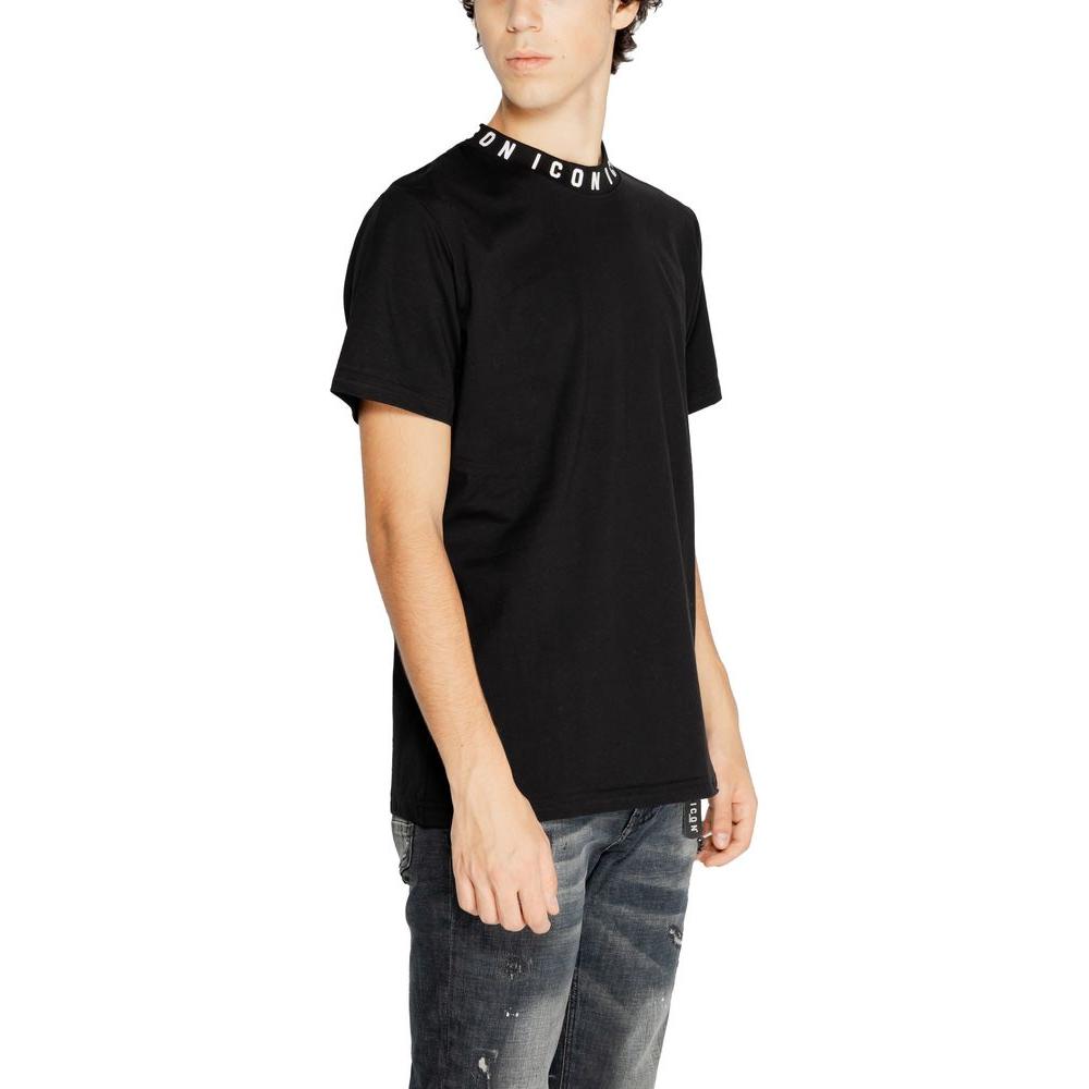 Icon Black Cotton T-Shirt Icon