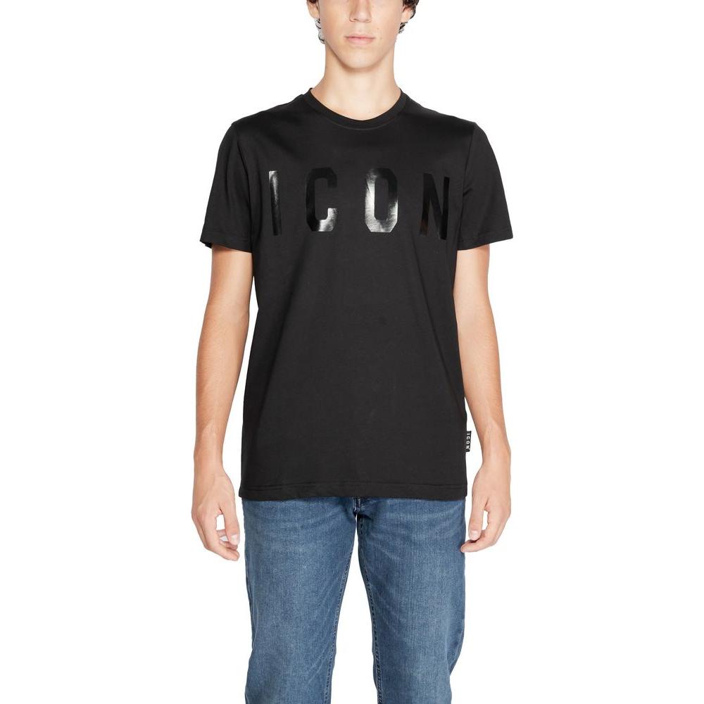 Icon Black Cotton T-Shirt Icon