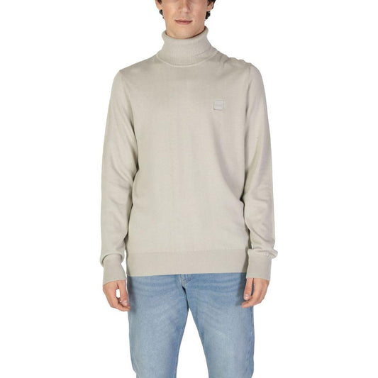 Hugo Boss Beige Cotton Sweater Hugo Boss