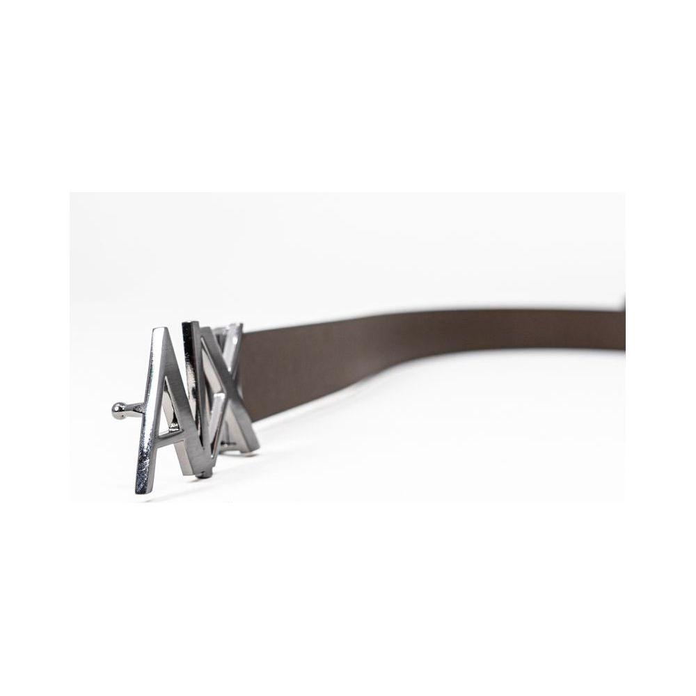 Armani Exchange Black Leather Belt Armani Exchange