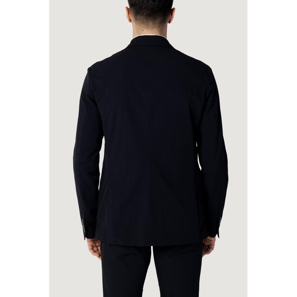 Armani Exchange Blue Cotton Blazer Armani Exchange