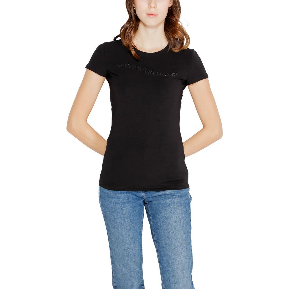 Armani Exchange Black Cotton Tops & T-Shirt Armani Exchange