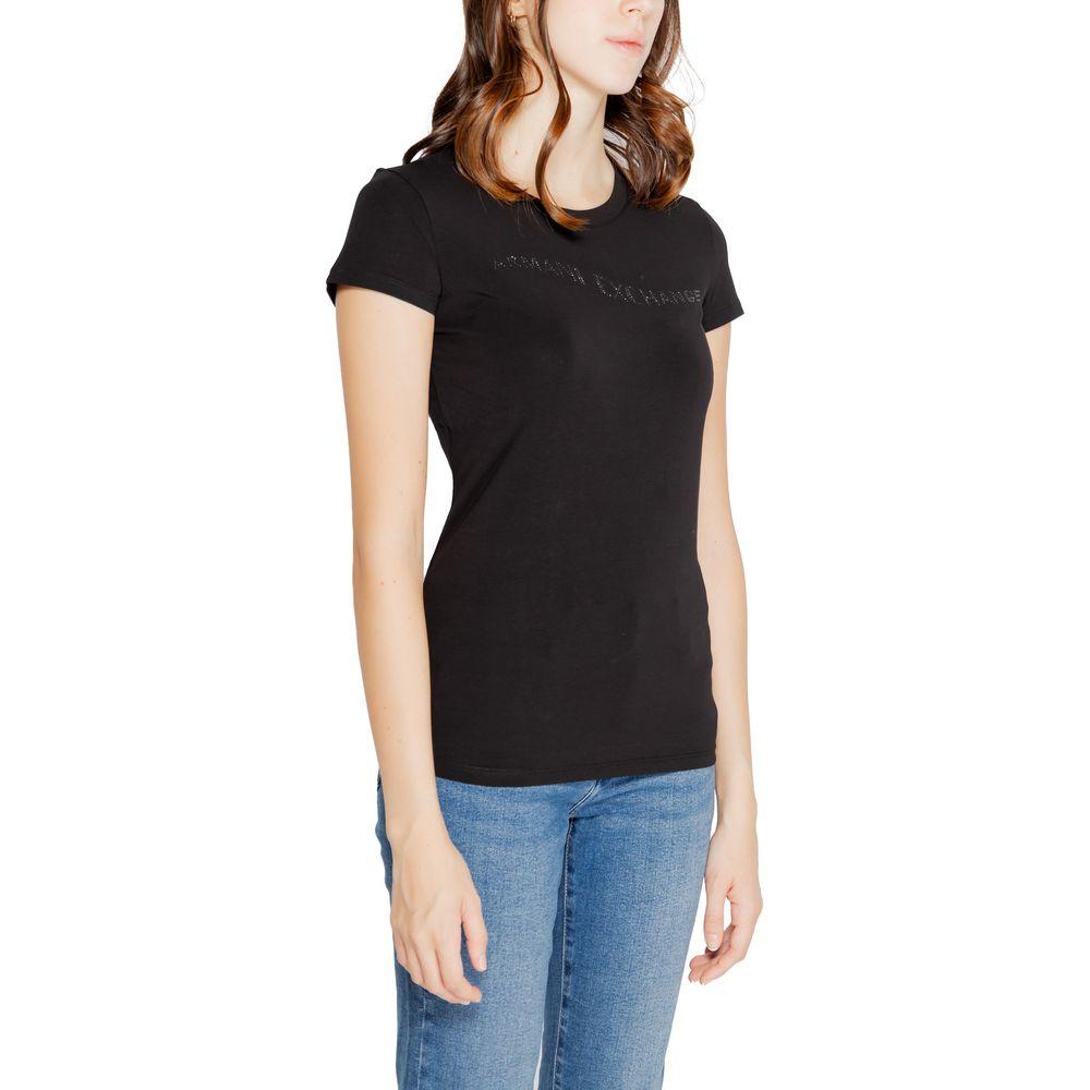 Armani Exchange Black Cotton Tops & T-Shirt Armani Exchange