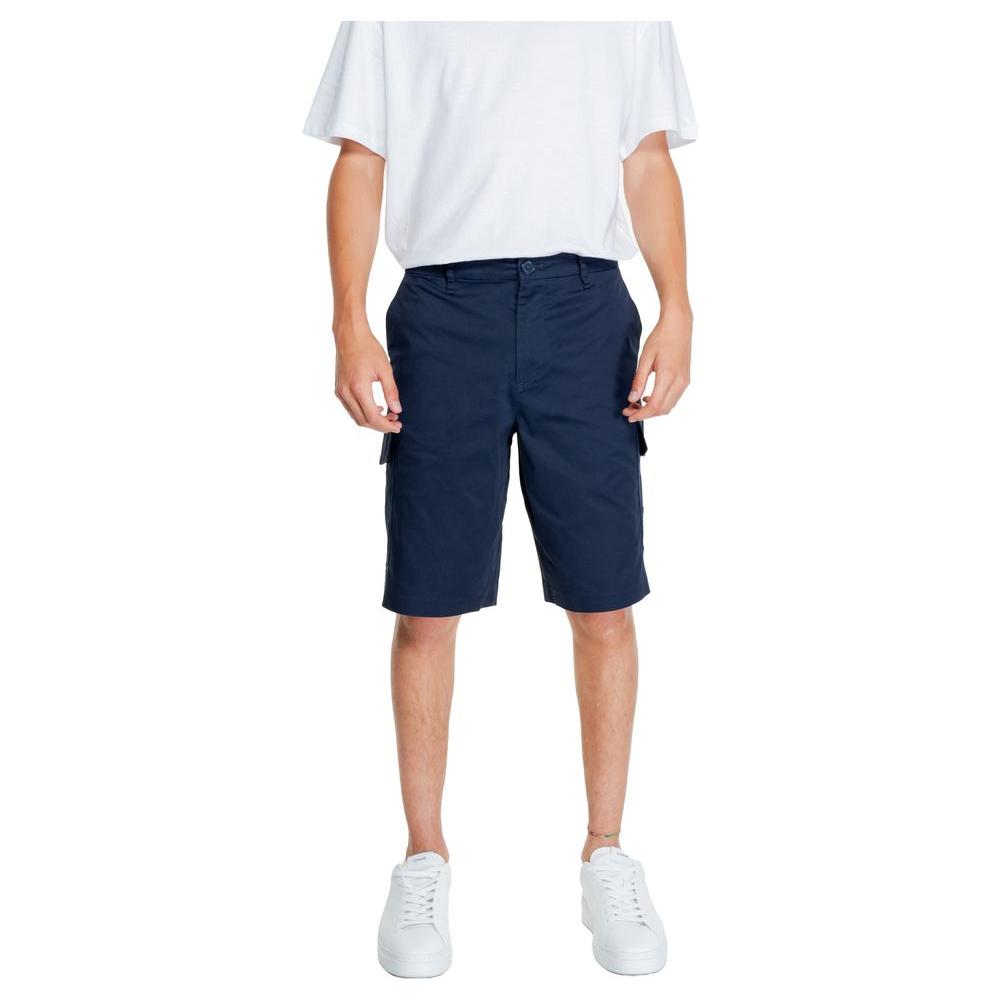 Armani Exchange Blue Cotton Short Armani Exchange