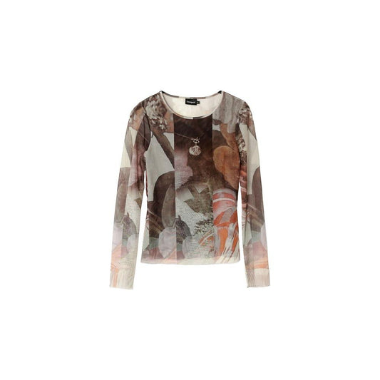 Desigual Brown Polyester Tops & T-Shirt Desigual