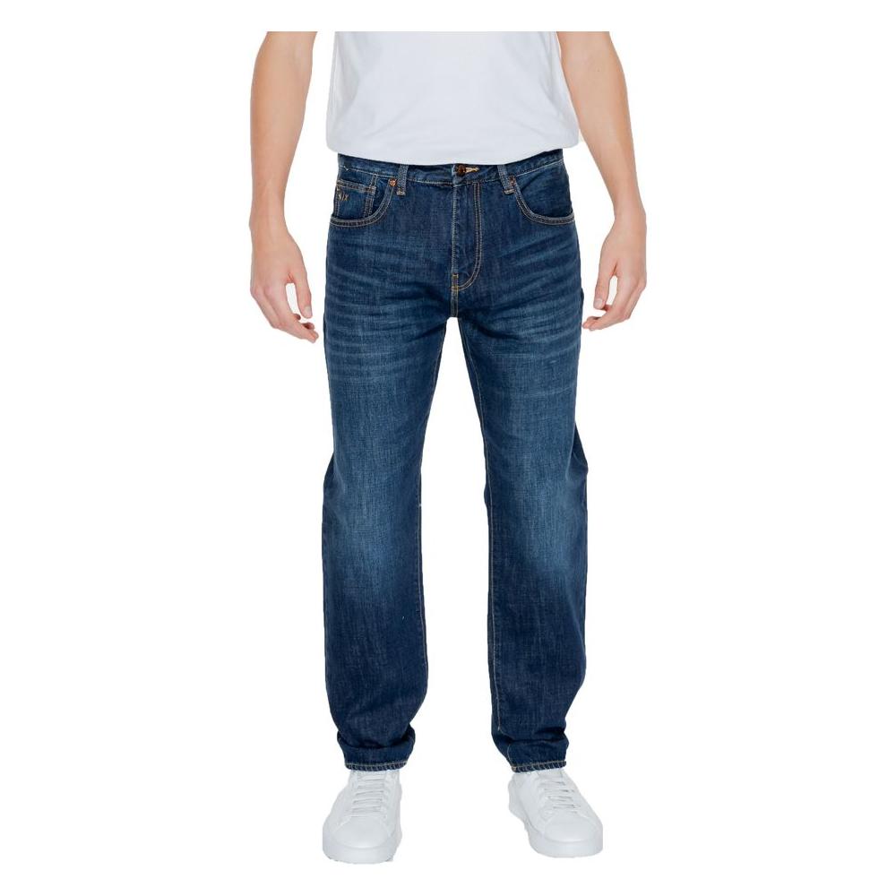 Armani Exchange Blue Cotton Jeans & Pant Armani Exchange