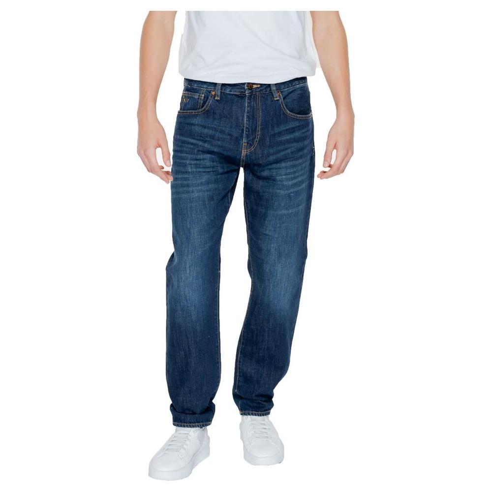 Armani Exchange Blue Cotton Jeans & Pant Armani Exchange